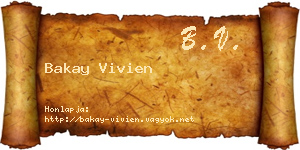 Bakay Vivien névjegykártya